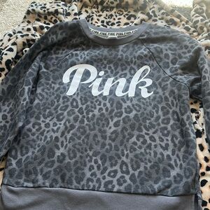 Victoria secrets pink leopard long comfy sweater.